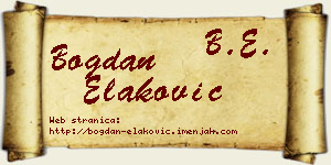 Bogdan Elaković vizit kartica